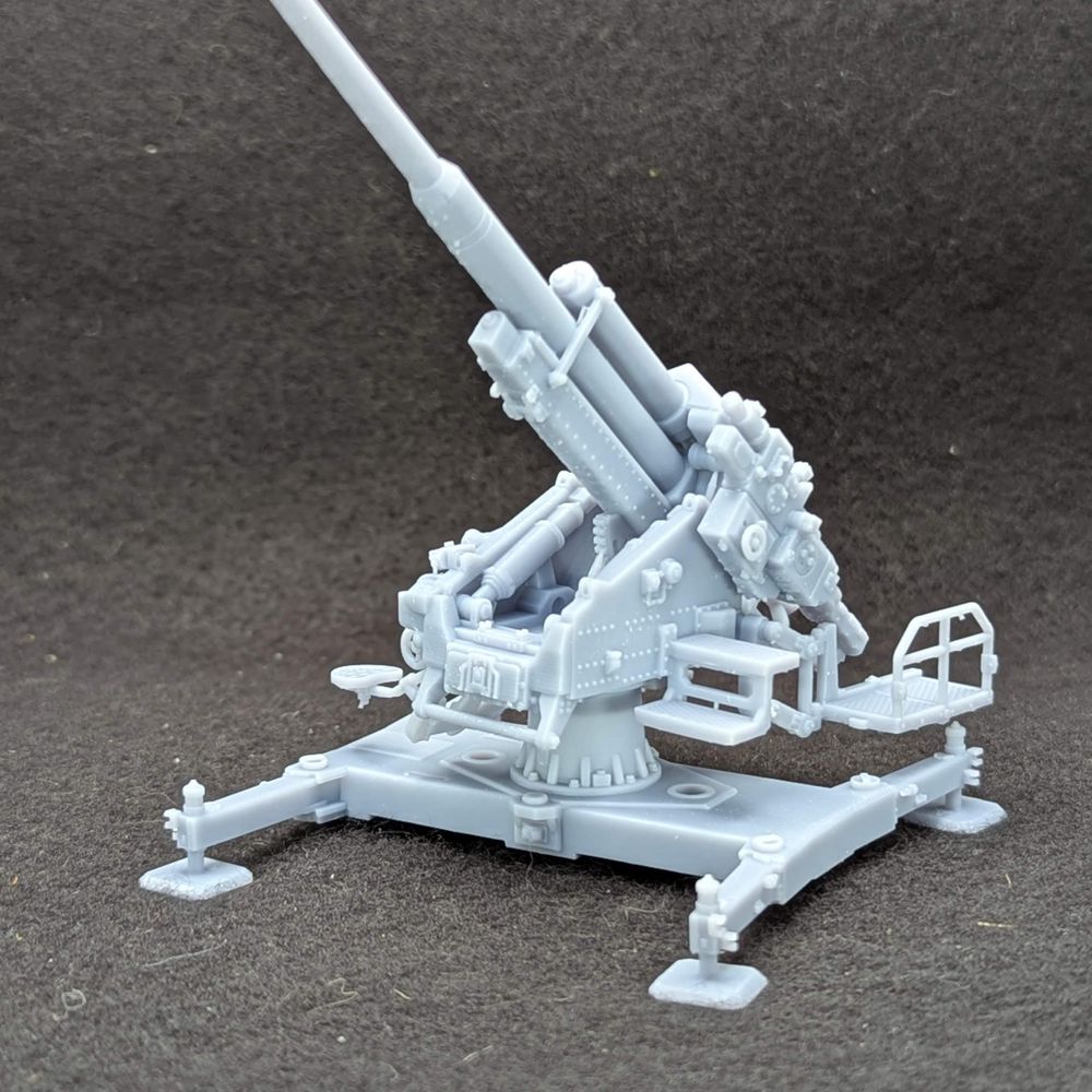 3D Printable Anti-Aircraft gun 12.8cm FlaK 40 (on cross) (Germany